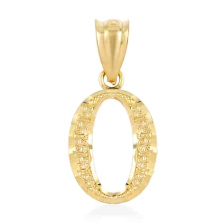 California Closeout Deal 10K Yellow Gold Initial O Pendant image number 0