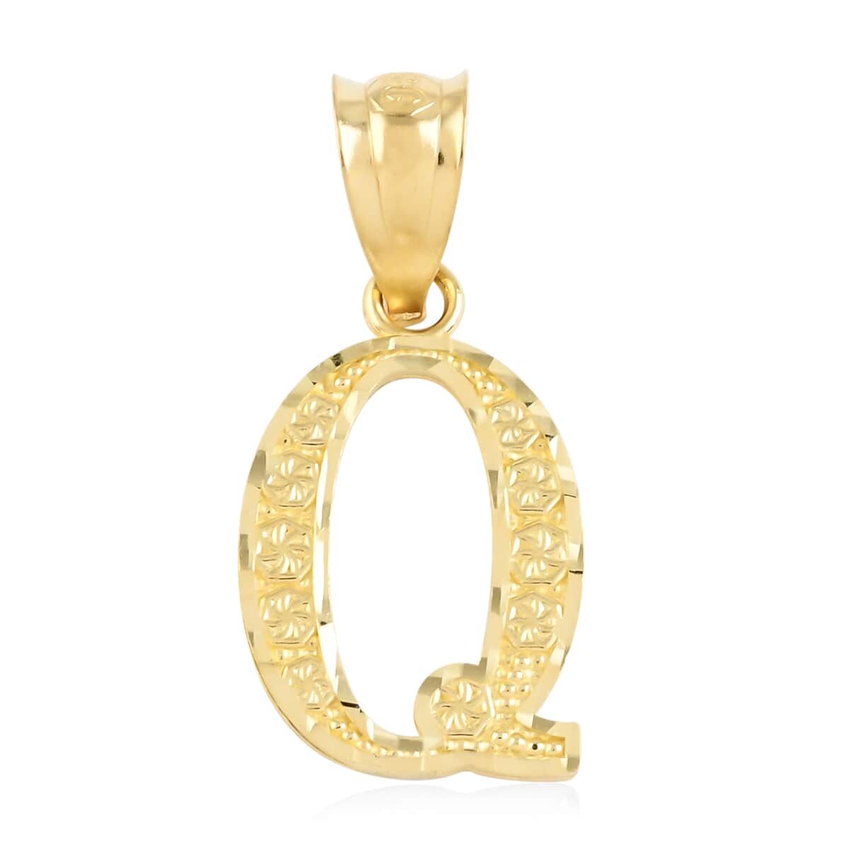 California Closeout Deal 10K Yellow Gold Initial Q Pendant image number 0