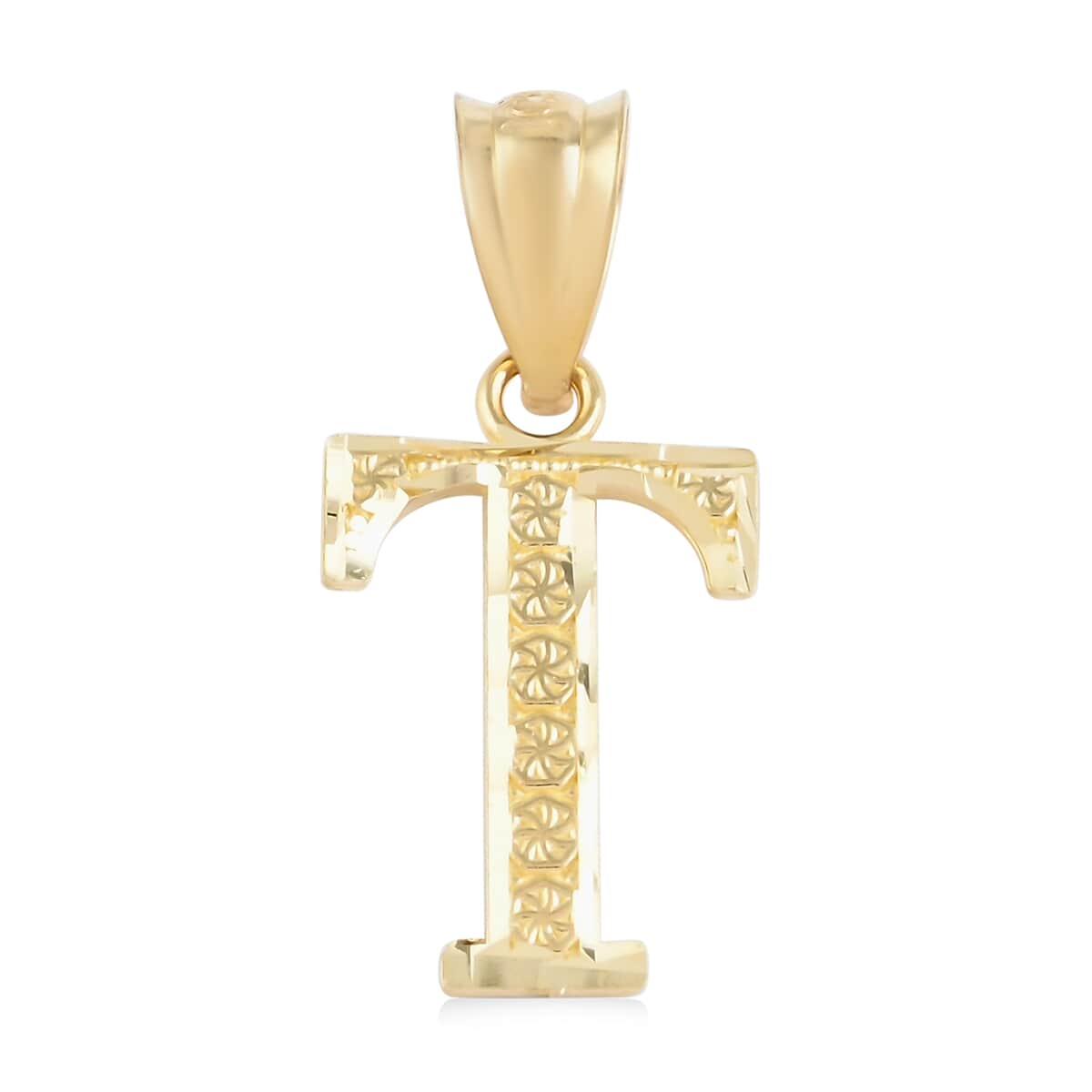 California Closeout Deal 10K Yellow Gold Initial T Pendant image number 0