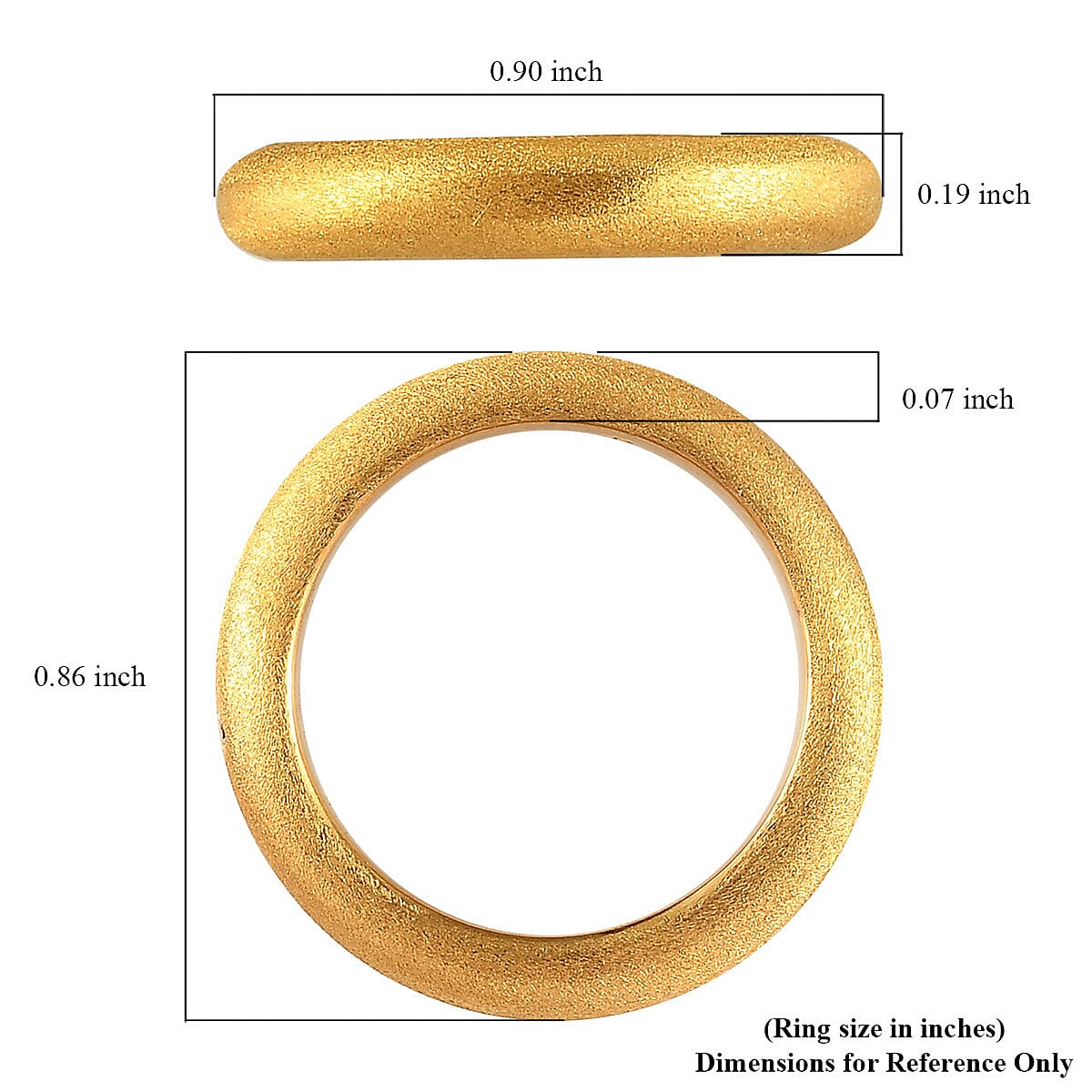 Electroforming Gold Collection 22K Yellow Gold Band Ring (Size 5.0) image number 5