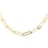 14K Yellow Gold Crystal 4mm Paper Clip Necklace with Extender 20-21 Inches 7.10 Grams image number 0