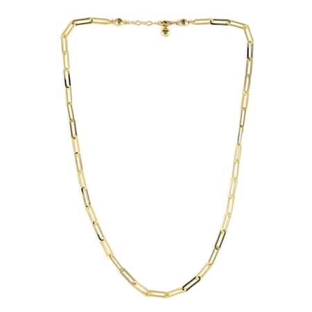 14K Yellow Gold Crystal 4mm Paper Clip Necklace with Extender 20-21 Inches 7.10 Grams image number 1