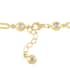 14K Yellow Gold Crystal 4mm Paper Clip Necklace with Extender 20-21 Inches 7.10 Grams image number 2