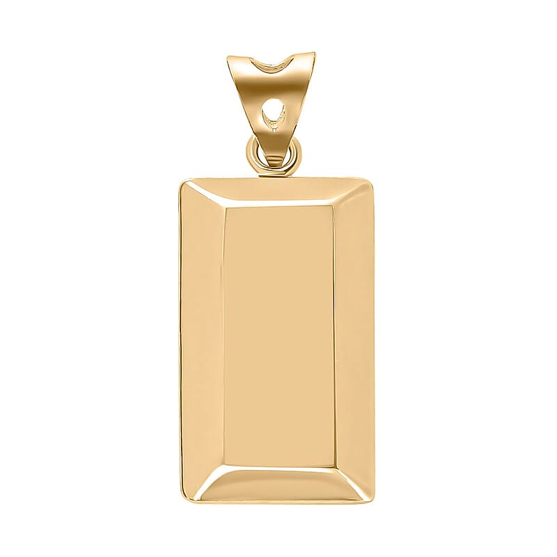 Electroforming Gold Collection 18K Yellow Gold Bar Pendant