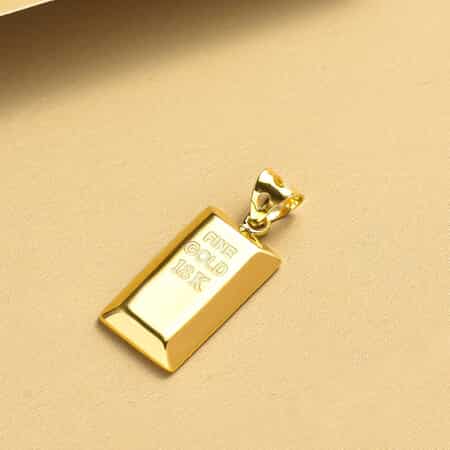 Electroforming Gold Collection 18K Yellow Gold Bar Pendant image number 1