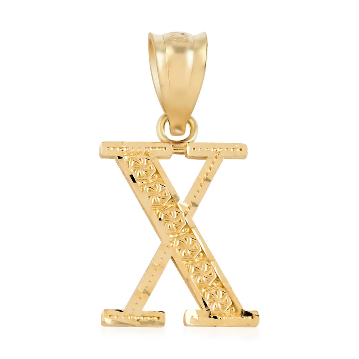 California Closeout Deal 10K Yellow Gold Initial X Pendant image number 0