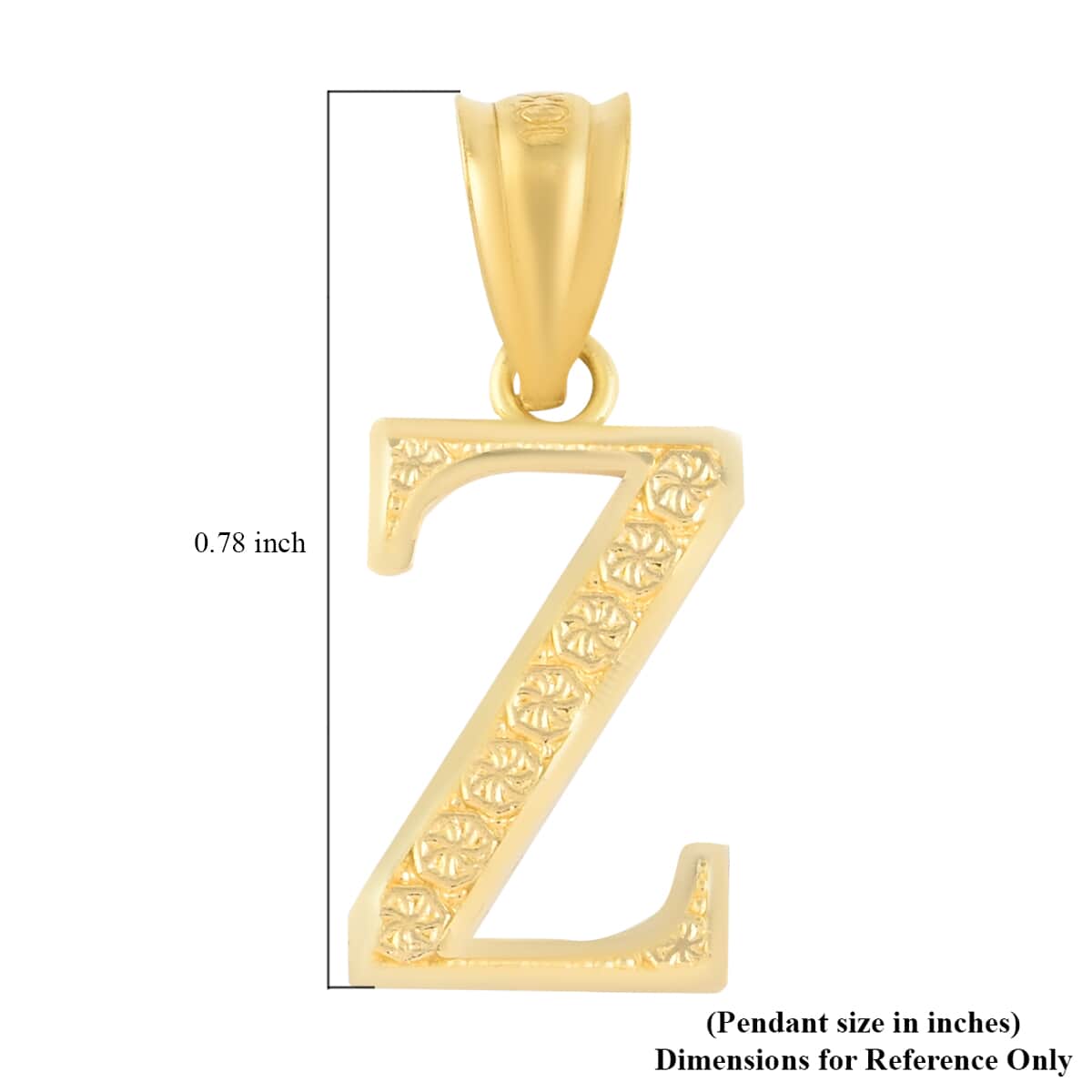 California Closeout Deal 10K Yellow Gold Initial Z Pendant image number 2