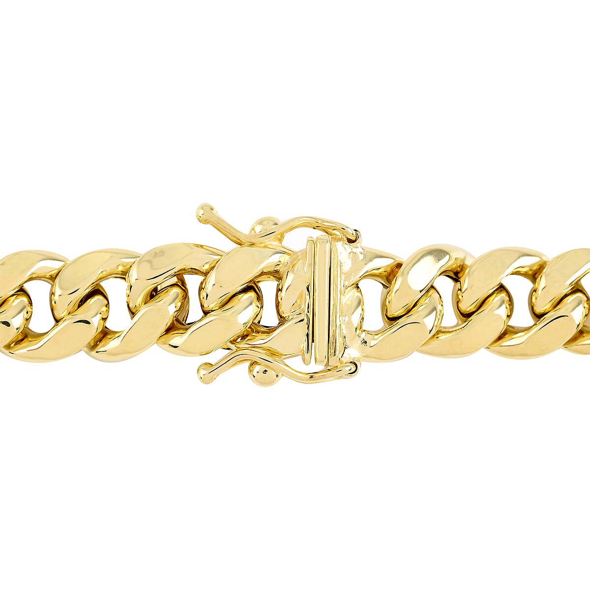 Italian 14K Yellow Gold 7.5mm Miami Cuban Necklace 26 Inches 40 Grams image number 3