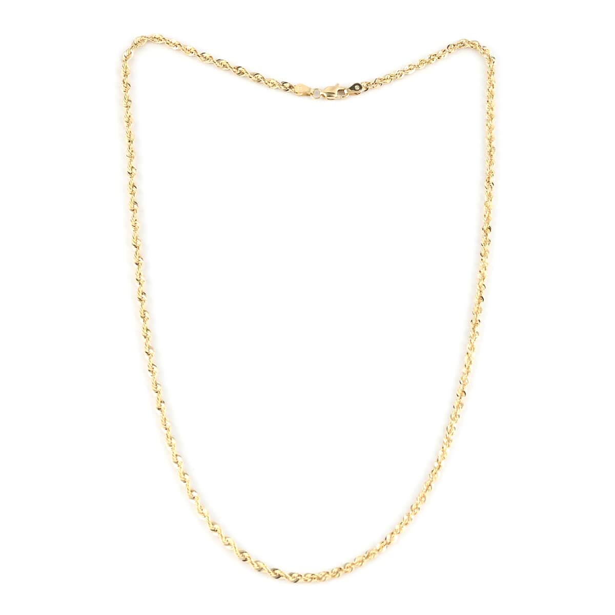 14K Yellow Gold 6mm Laser Rope Necklace 20 Inches 20.0 Grams image number 2