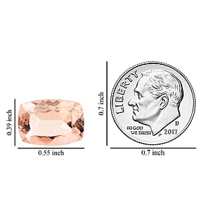 Certified & Appraised AAAA Marropino Morganite (Cush 14x10 mm) 5.50 ctw