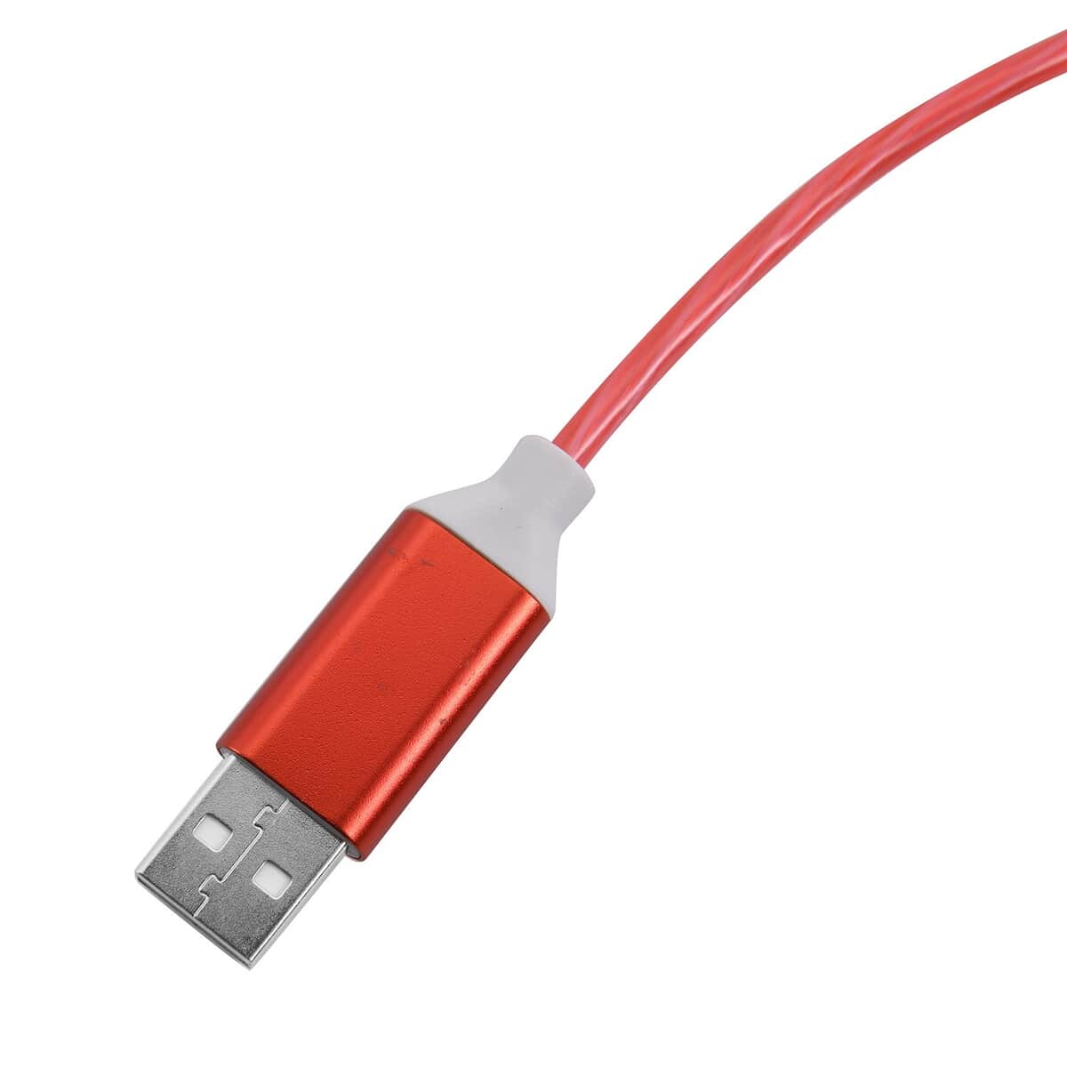 Red 3 in 1 Magnetic USB Cable with Flowing LED Light image number 5