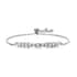 Simulated Diamond Bolo Bracelet in Silvertone 2.00 ctw image number 0