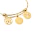 Pisces Zodiac Bangle Bracelet Gift Set in ION Plated Yellow Gold Stainless Steel (6-9 in) image number 4