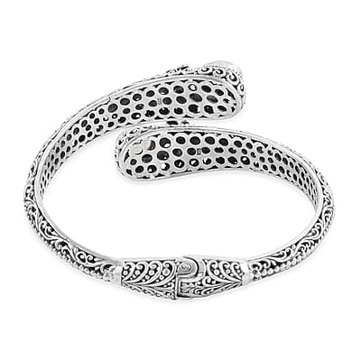 Bali Legacy Ethiopian Welo Opal Cuff Bracelet in Sterling Silver (7.50 In) 34.80 Grams 3.35 ctw