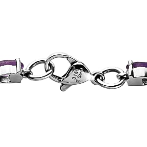 Multi Gemstone 8.60 ctw Tennis Bracelet , Multi Gemstone Bracelet , Line Bracelet , Stainless Steel Bracelet (6.50 In)