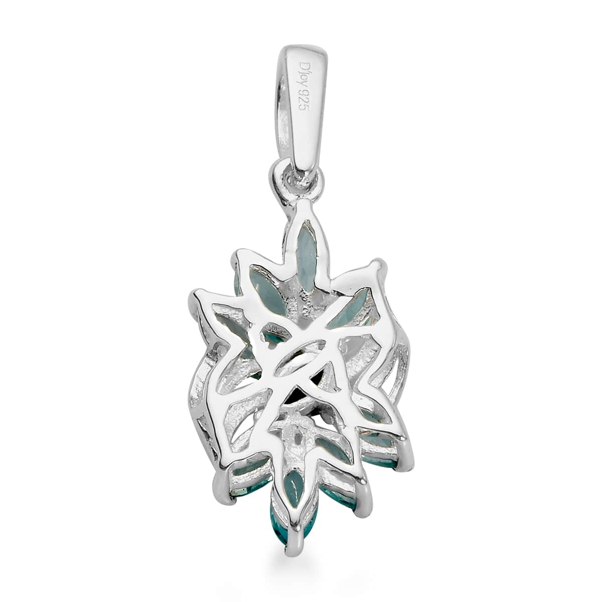 Green Apatite Pendant in Sterling Silver 1.45 ctw image number 3