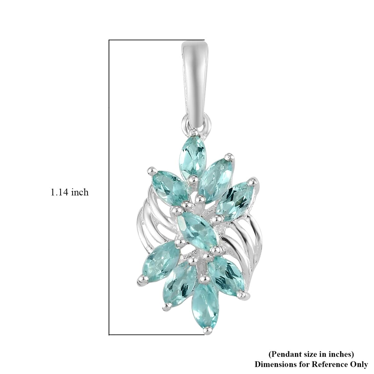 Green Apatite Pendant in Sterling Silver 1.45 ctw image number 4