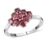 Ouro Fino Rubellite Cluster Ring in Platinum Over Sterling Silver (Size 9.0) 1.50 ctw image number 0