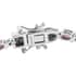Ouro Fino Rubellite and Natural White Zircon Tennis Bracelet in Platinum Over Sterling Silver (6.50 In) 7.75 Grams 5.65 ctw image number 3