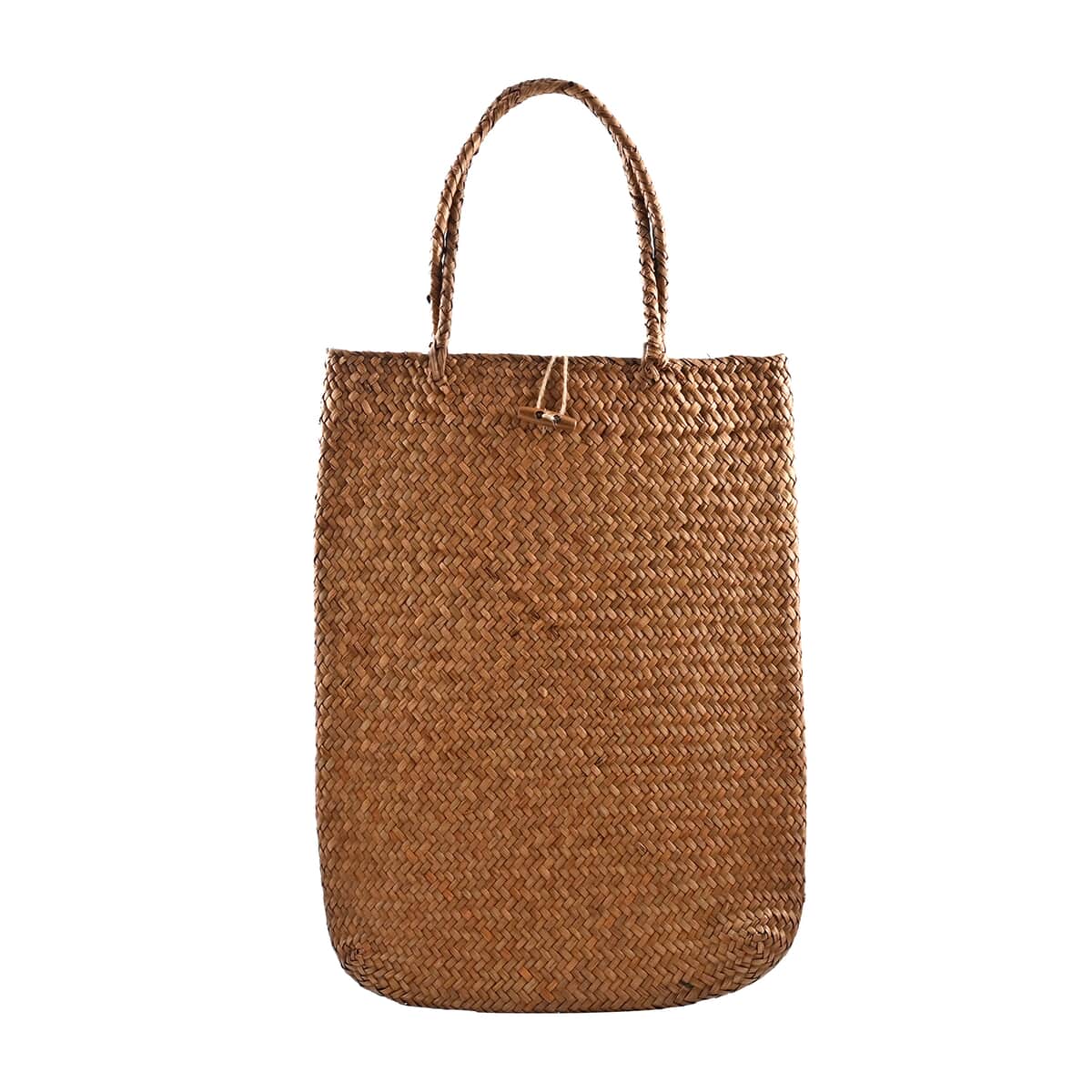 Urban Lux by TruCulture- Jenny Brown Flexible Basket Weave Straw Bag image number 0