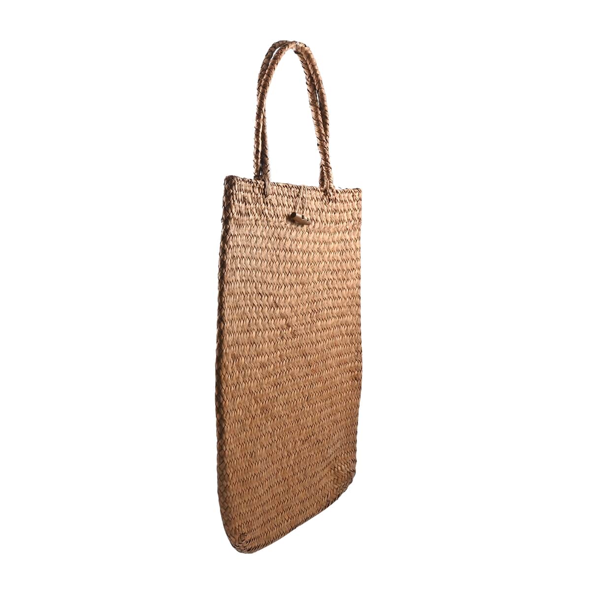 Urban Lux by TruCulture- Jenny Brown Flexible Basket Weave Straw Bag image number 2
