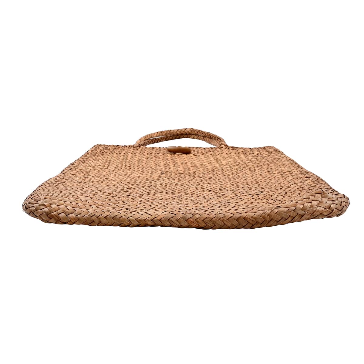 Urban Lux by TruCulture- Jenny Brown Flexible Basket Weave Straw Bag image number 4
