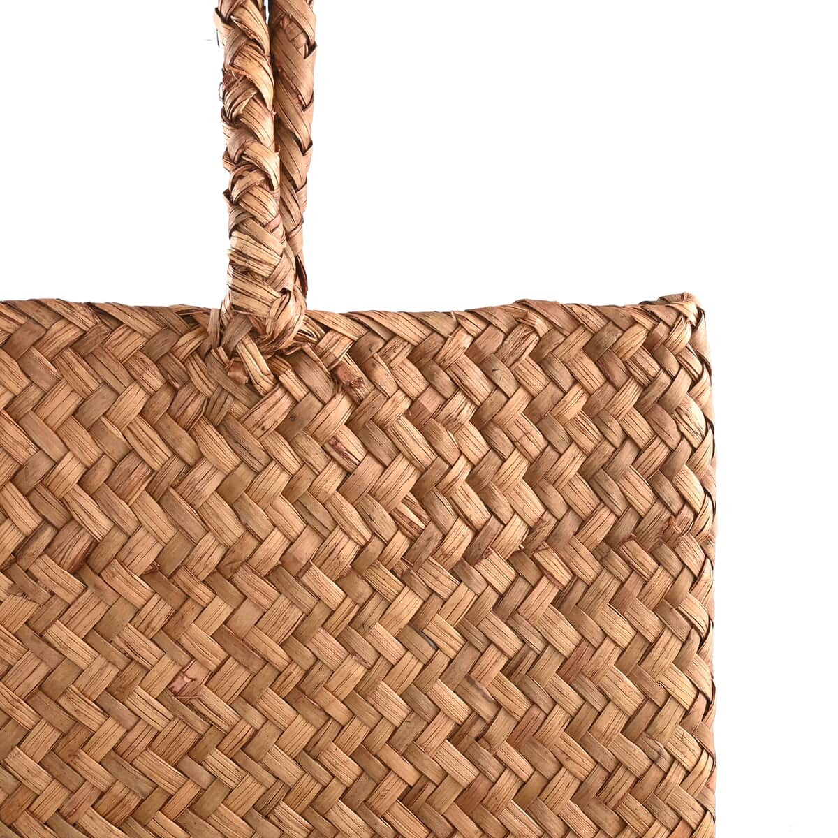 Urban Lux by TruCulture- Jenny Brown Flexible Basket Weave Straw Bag image number 5