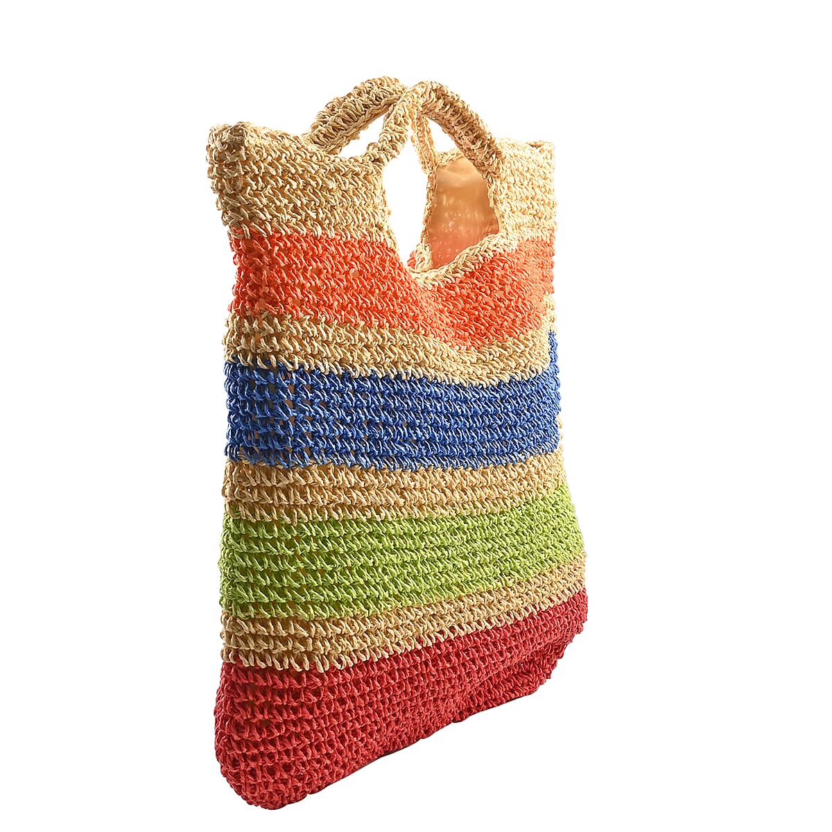 Urban Lux by TruCulture- Jasmine Multi Color Straw Grass Bag Lined image number 2