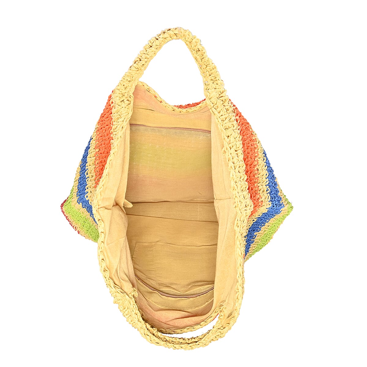 Urban Lux by TruCulture- Jasmine Multi Color Straw Grass Bag Lined image number 5