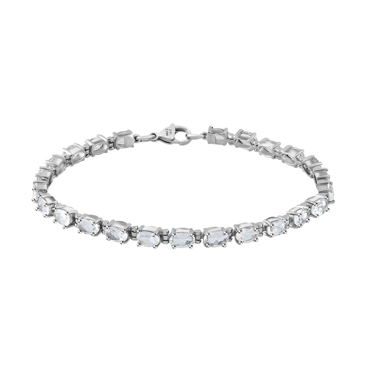White Topaz Tennis Bracelet in Stainless Steel (8.00 In) 12.60 ctw image number 0