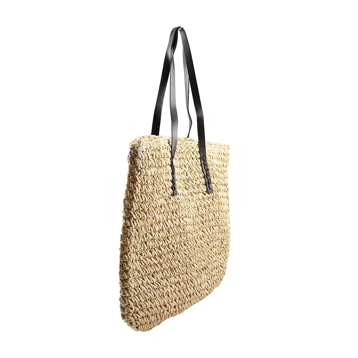 Urban Lux by TruCulture- Sam NC Natural Straw Tote (19"x9"x14") image number 2