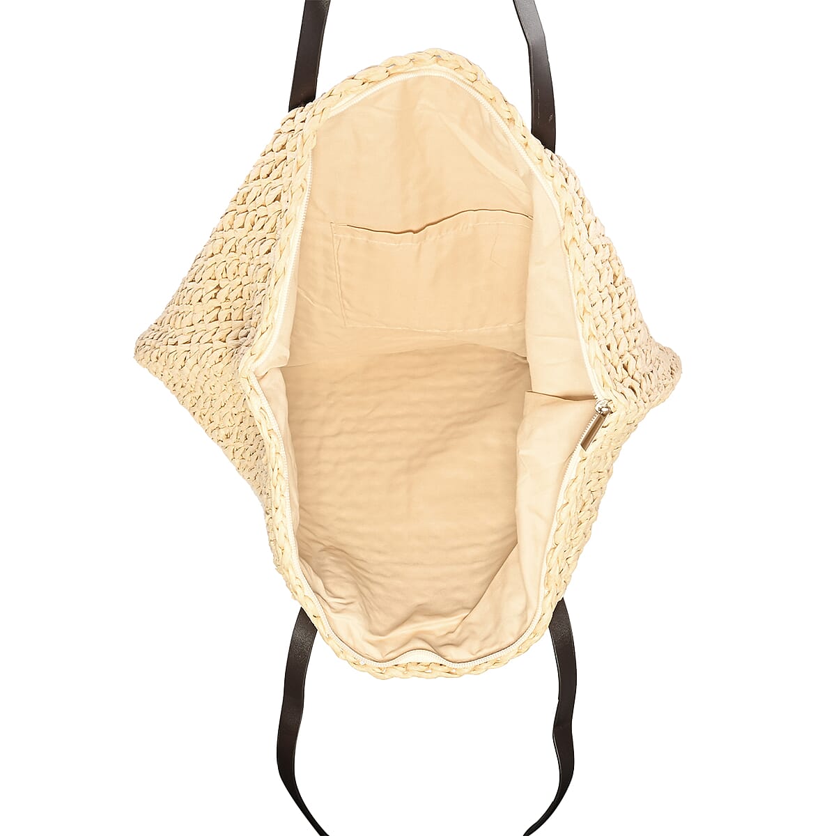 Urban Lux by TruCulture- Sam NC Natural Straw Tote (19"x9"x14") image number 5