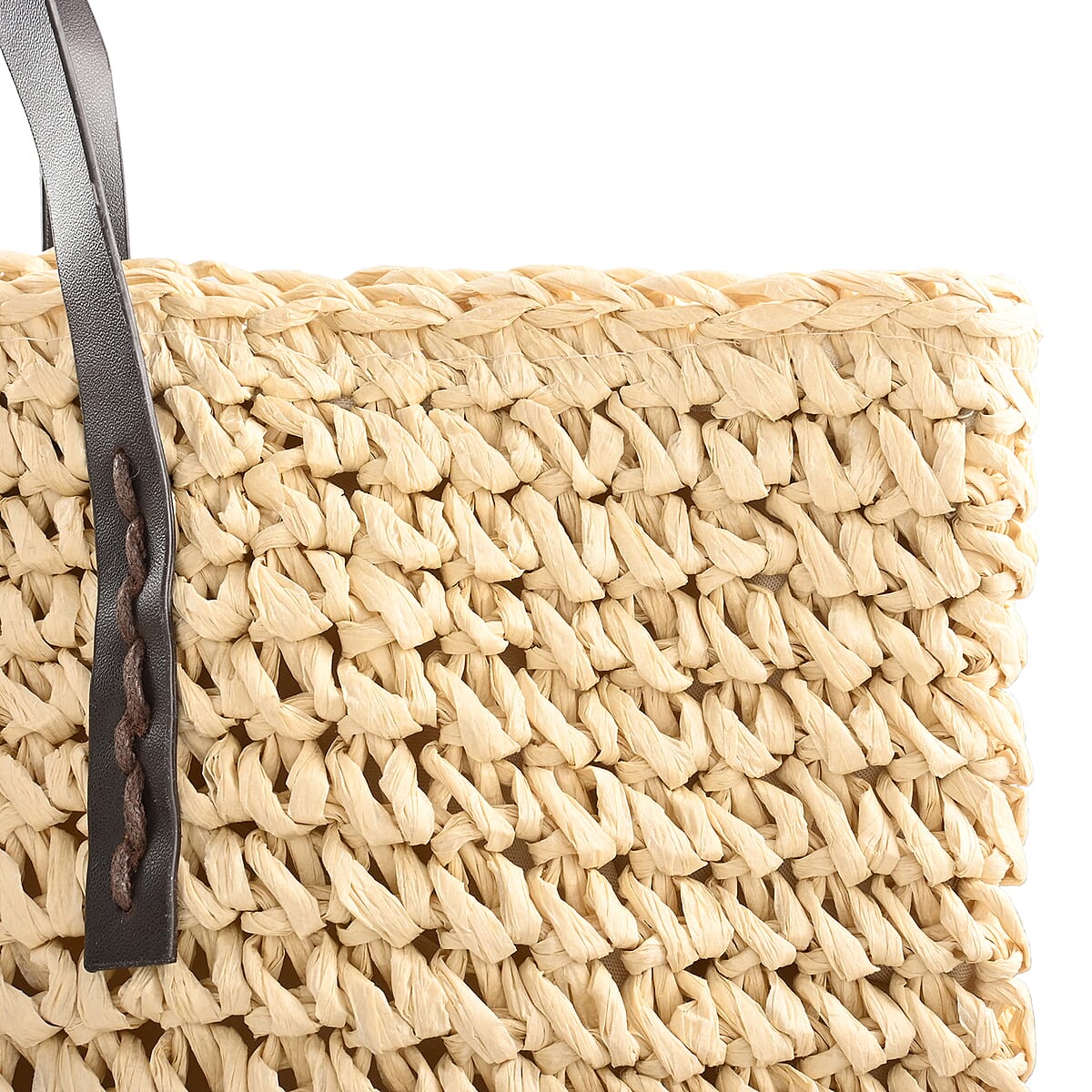 Urban Lux by TruCulture- Sam NC Natural Straw Tote (19"x9"x14") image number 6