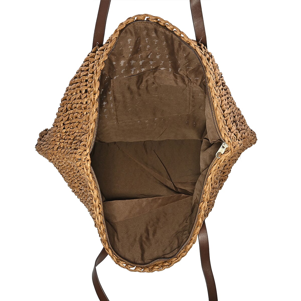 Urban Lux by TruCulture- Sam NC Cocoa Straw Tote image number 5