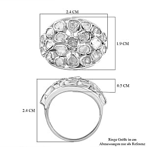 White Diamond 1.00 ctw Ring in Platinum Over Sterling Silver (Size 10)