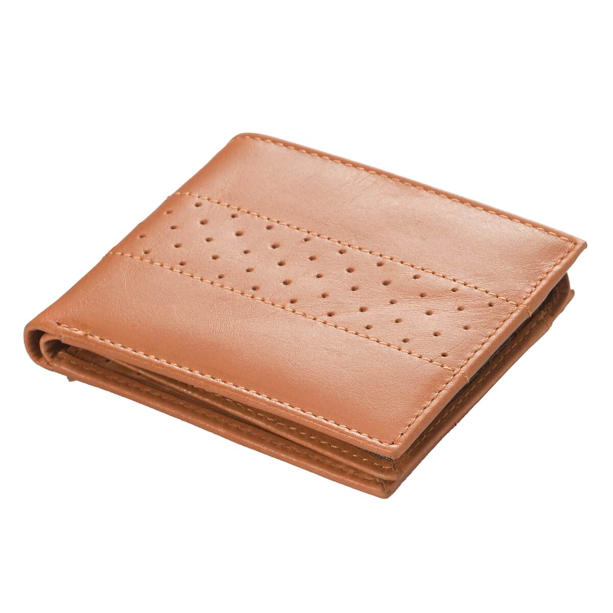 Union Code Tan Genuine Leather Bi Fold Men's RFID Wallet image number 0