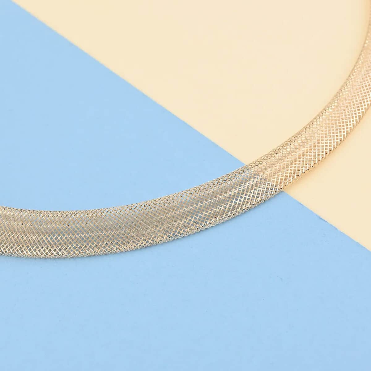 Italian Mesh Necklace 10K Yellow Gold, Gold Necklace, Jewelry Gifts For Her (18-20 Inches) image number 1