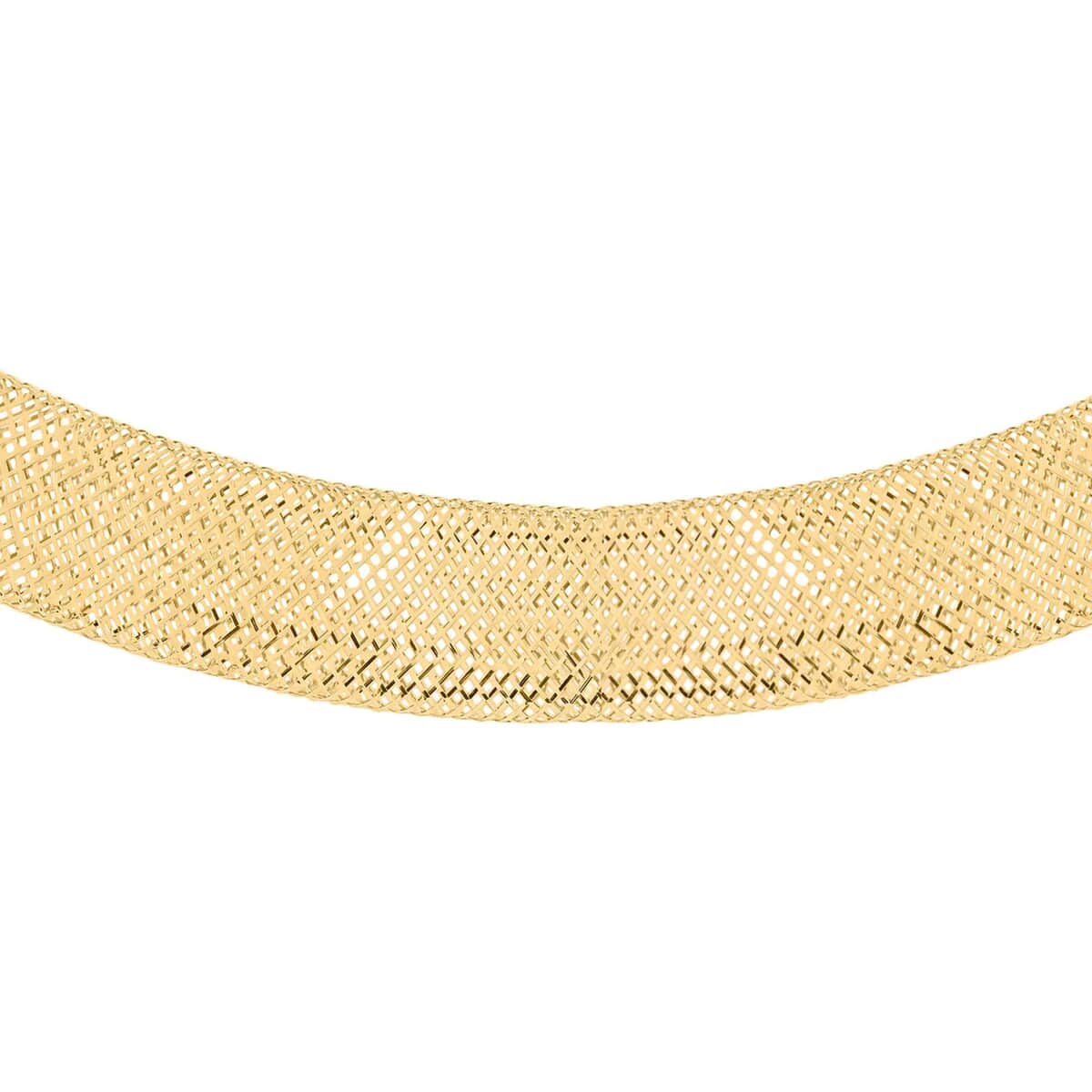 Italian Mesh Necklace 10K Yellow Gold, Gold Necklace, Jewelry Gifts For Her (18-20 Inches) image number 4