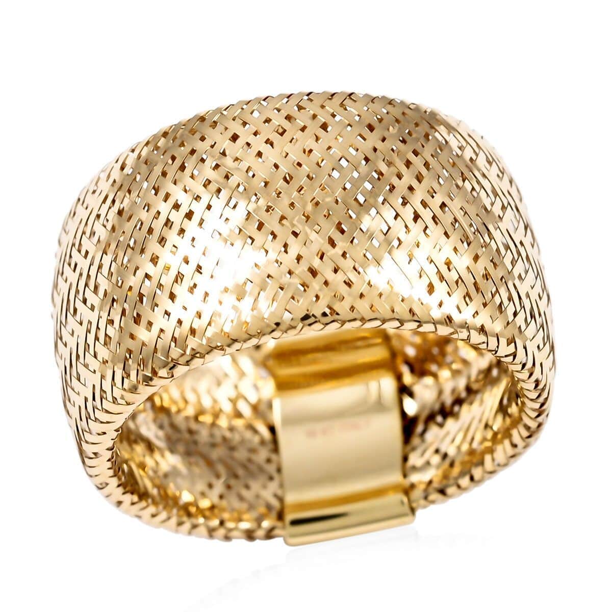 Buy Maestro Gold Collection Italian 10K Yellow Gold Stretch Mesh Ring ,  Heart Charm Ring , Mesh Band Ring , Stretch Ring , Gold Band Ring (Size  9-12) at ShopLC.