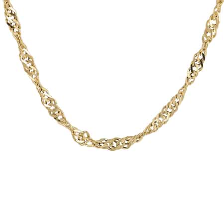 Maestro Gold Collection Italian 14K Yellow Gold 3.5mm Diamond-Cut MarquiseNecklace 20 Inches 2.65 Grams image number 0