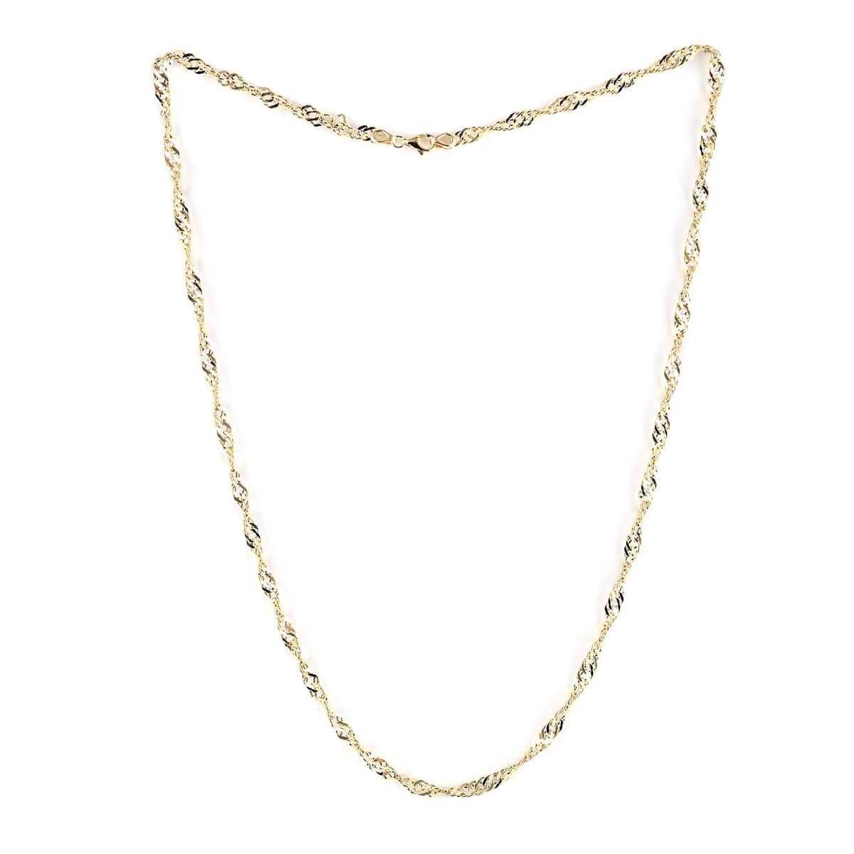 Maestro Gold Collection Italian 14K Yellow Gold 3.5mm Diamond-Cut MarquiseNecklace 20 Inches 2.65 Grams image number 1