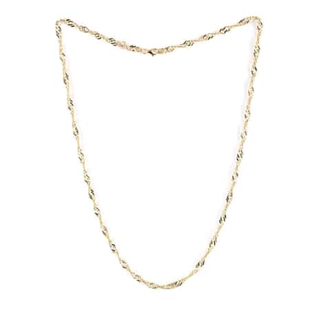 Maestro Gold Collection Italian 14K Yellow Gold 3.5mm Diamond-Cut MarquiseNecklace 20 Inches 2.65 Grams image number 1