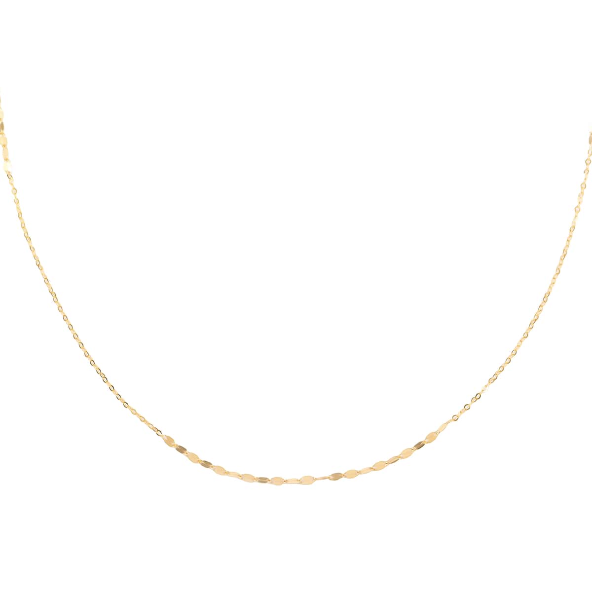 Maestro Gold Collection Italian 10K Yellow Gold 1.5mm Long Length Mirror Links Pendant Chain 24 Inches image number 0