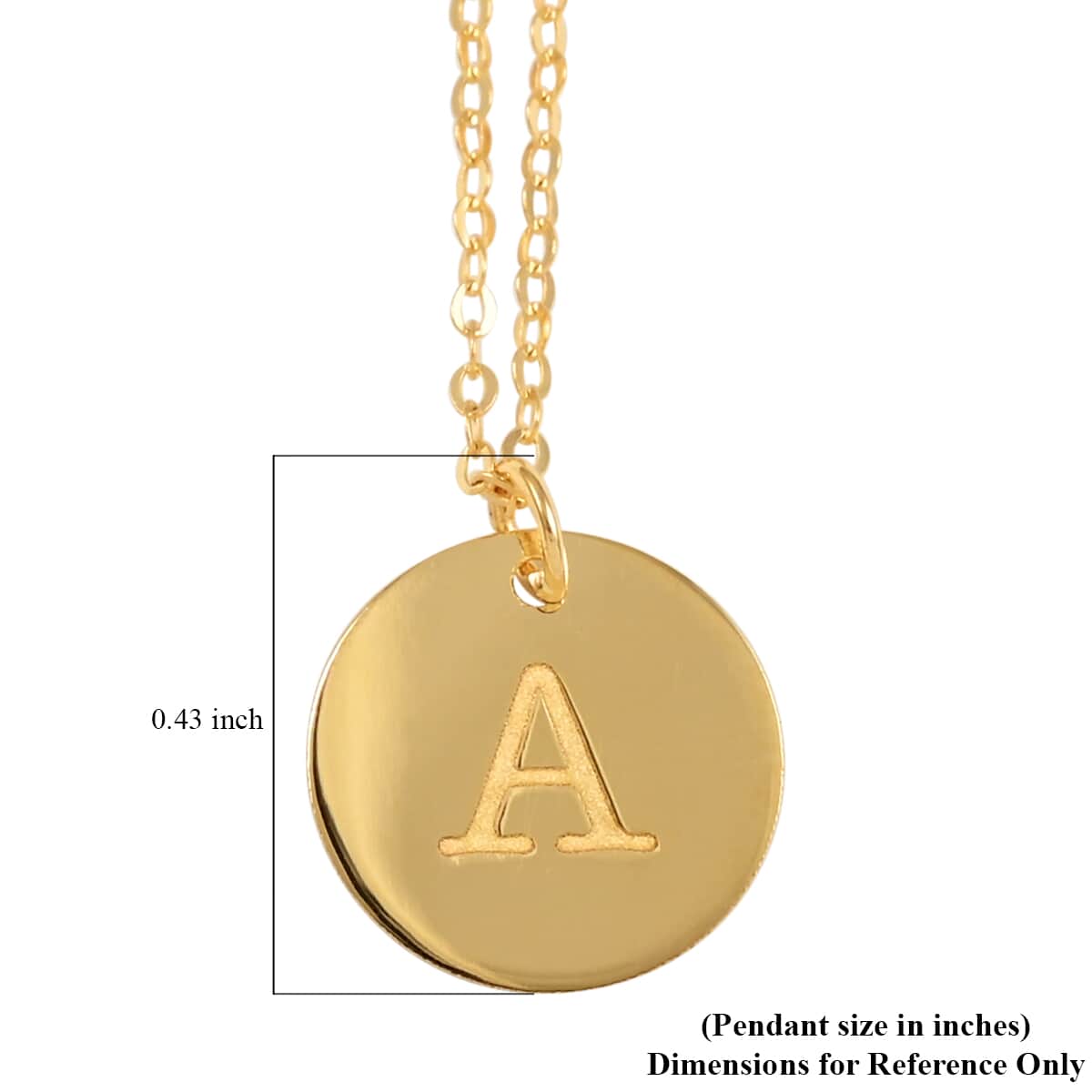 Maestro Gold Collection Italian 10K Yellow Gold 1mm Initial A Necklace 18 Inches image number 5