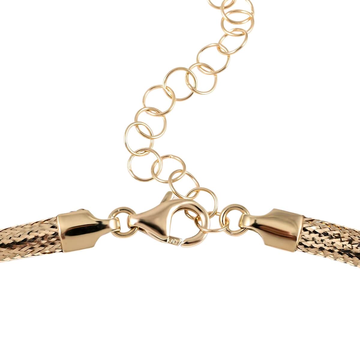Maestro Gold Collection Italian 10K Yellow Gold 8mm Graduated Mesh Necklace 18-20 Inches 3.10 Grams image number 3