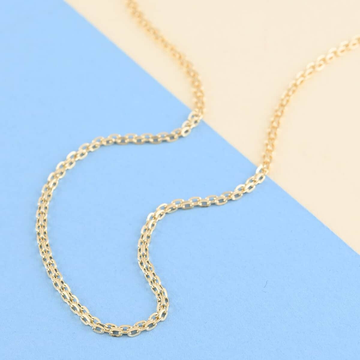 Maestro Gold Collection Italian 10K Yellow Gold 1.8mm Diamond-Cut Bismark Necklace 18 Inches 2.90 Grams image number 1