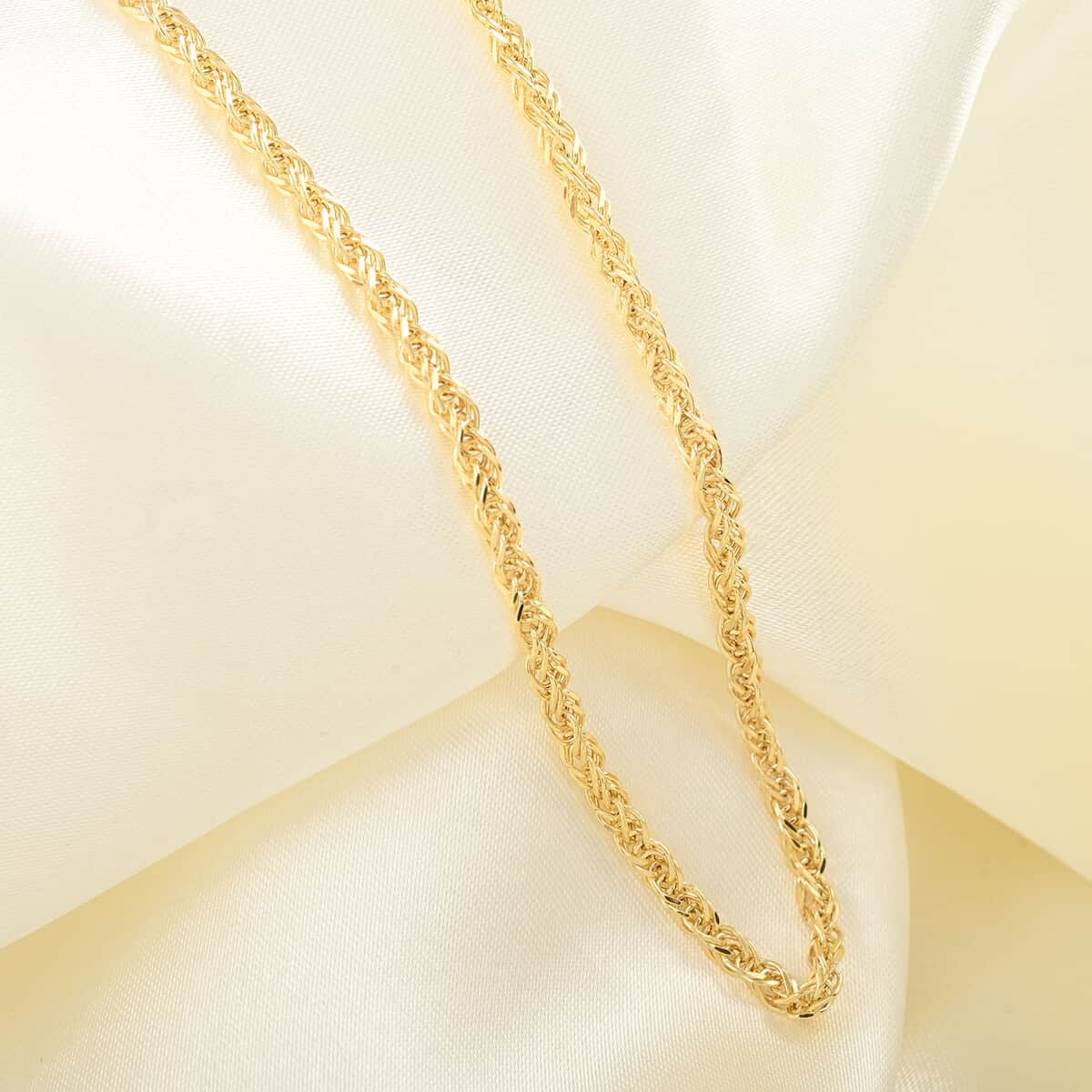 Maestro Gold Collection Italian 10K Yellow Gold 2.5mm Square Spiga Necklace 18 Inches 4.90 Grams image number 1
