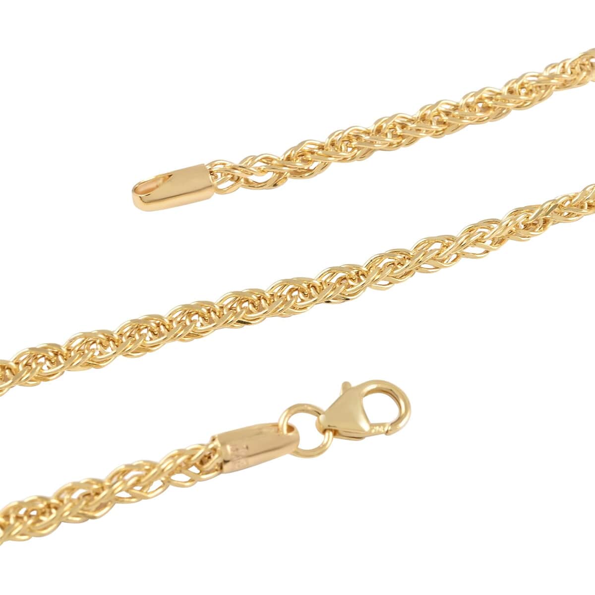 Maestro Gold Collection Italian 10K Yellow Gold 2.5mm Square Spiga Necklace 18 Inches 4.90 Grams image number 2