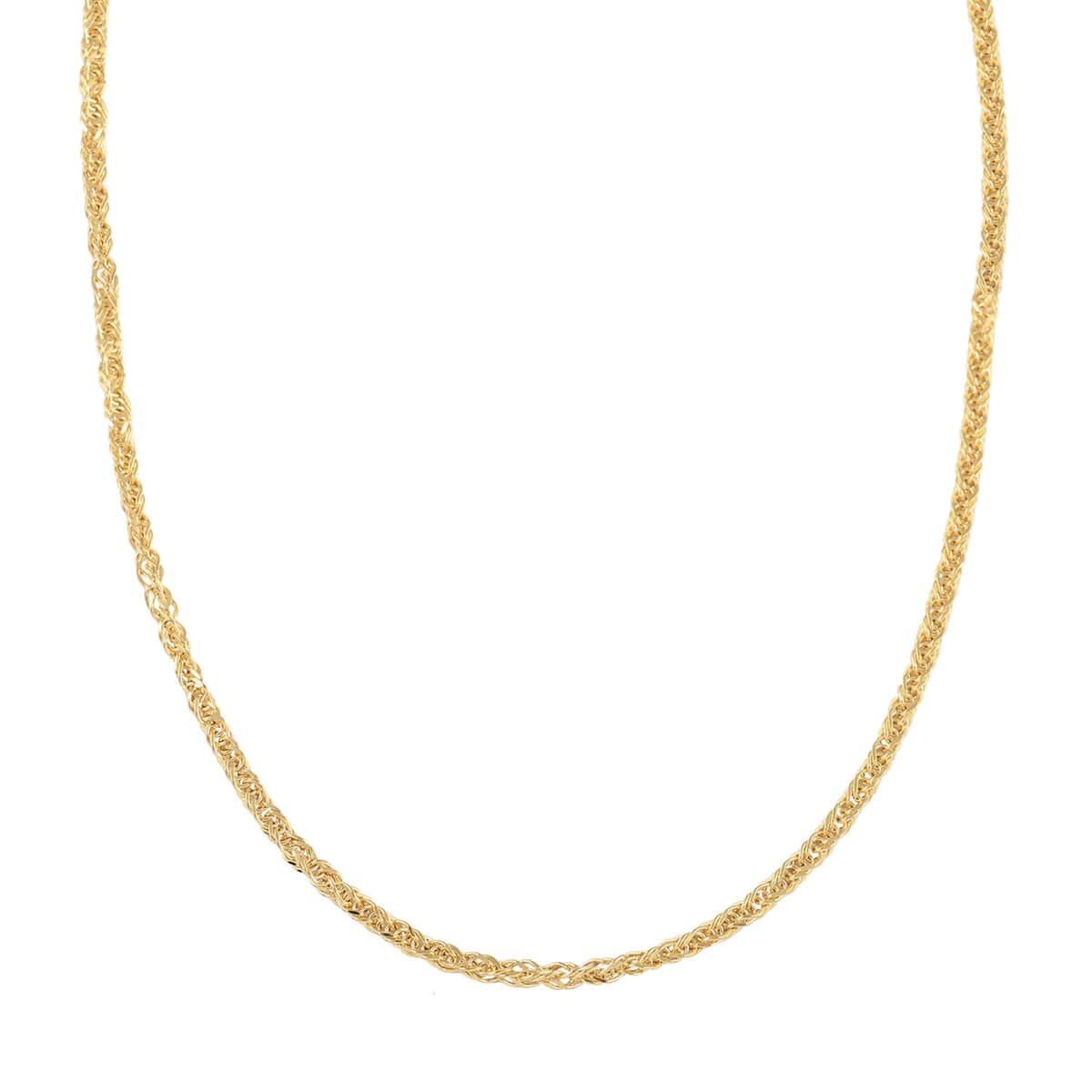 Maestro Gold Collection Italian 10K Yellow Gold 2.5mm Square Spiga Necklace 18 Inches 4.90 Grams image number 3