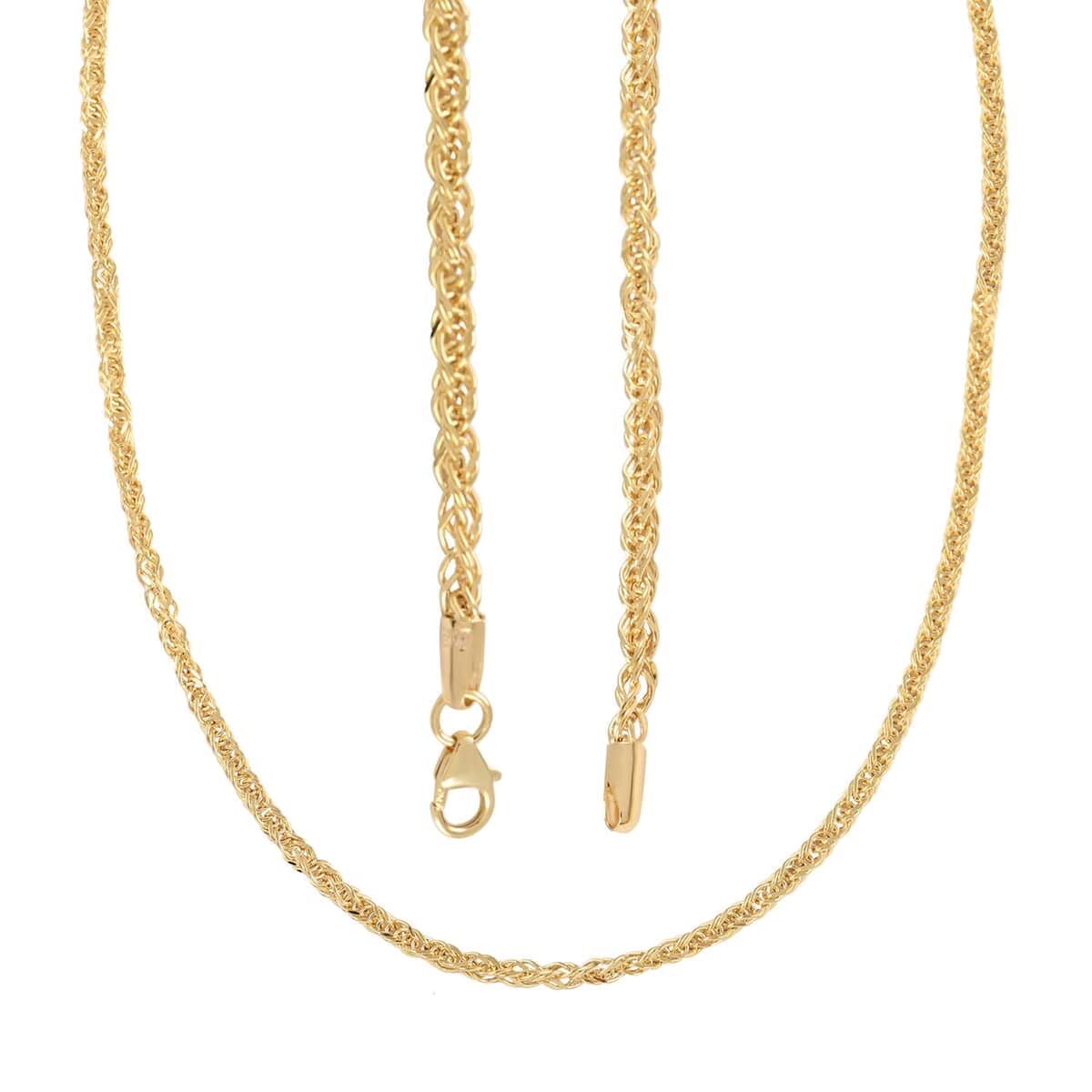 Maestro Gold Collection Italian 10K Yellow Gold 2.5mm Square Spiga Necklace 18 Inches 4.90 Grams image number 4